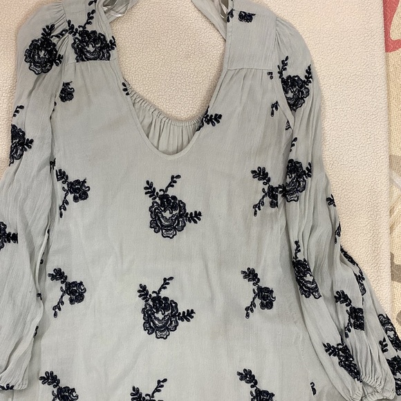 Free People Embroidered Austin Mini Dress Agave XS - Picture 5 of 12